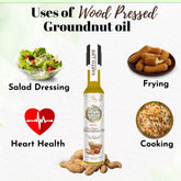 EARTH LIKE Wood Pressed Coconut Oil 500 ml & Wood Pressed Black Sesame 500 ml(Pure Kolhu/Kachi Ghani/Cold Pressed) for Cooking, Skin Massage, Hair Care, Baby Massage (pack of 2)